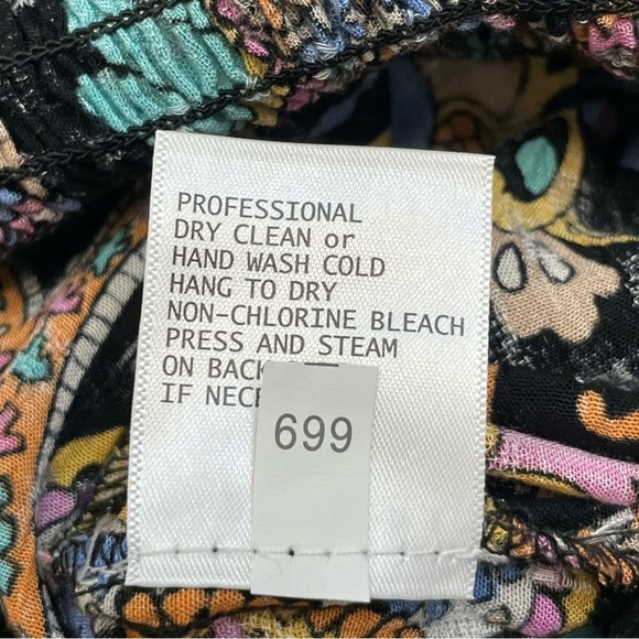 Haute Hippie Black & Blue Bright Floral Print Button Front High Low Maxi Skirt - Picture 7 of 11